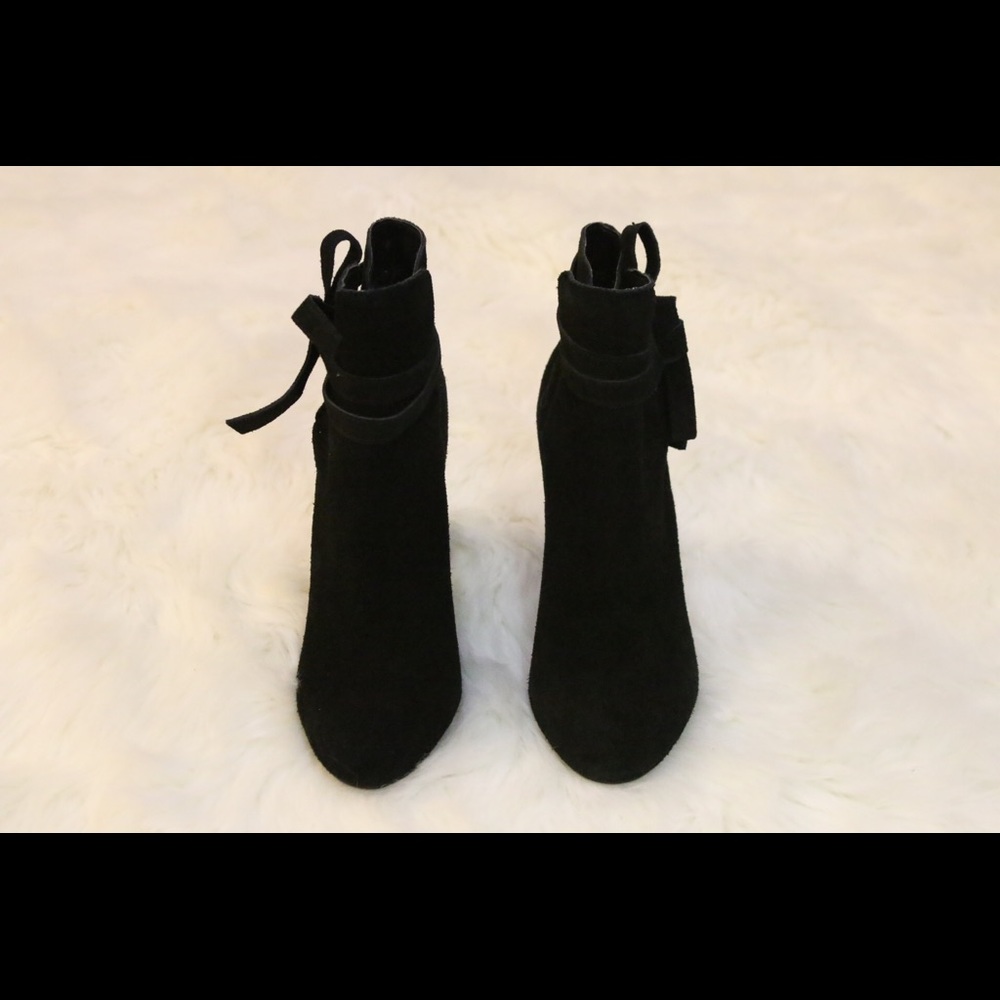 Black bootie heels